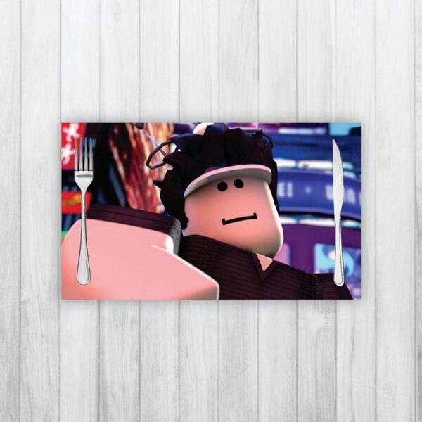 Jogo Americano 4 Un Retangular Neoprene Personagem Roblox