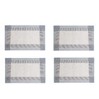 Jogo Americano 4 Unidades Com Trilho Mesa Maison Azul Claro