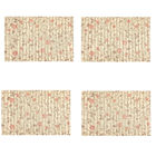 Jogo Americano 4 Unidades De Palitinhos De Bambu - Flores