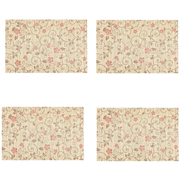 Jogo Americano 4 Unidades De Palitinhos De Bambu - Flores