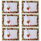 Jogo Americano 6 Peças + Guardanapo Natalino Mesa Posta