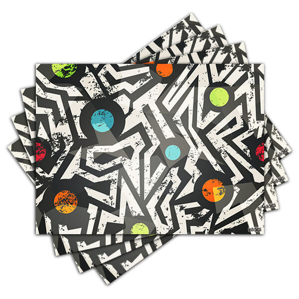 Jogo Americano - Abstrato Com 4 Peças - 681jo