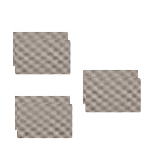 Jogo Americano Antiderrapante - Bege - 6 Peças Com Faqueiro