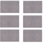 Jogo Americano Antiderrapante - Todos Dias - Cinza-  6 Peças