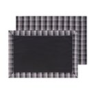 Jogo Americano Atlanta 2 Pcs Preto E Xadrez Preto