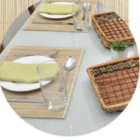 Jogo Americano Bambu Cru 4 Peças 30x45cm