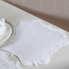 Jogo Americano Bordare 2 Pçs Bordado 40x40cm Branco