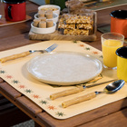 Jogo Americano Caranguejo Bege 31x42cm