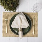 Jogo Americano Celebrate Retangular Avulso Branco E Dourado