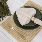 Jogo Americano Celebrate Retangular Avulso Branco E Dourado