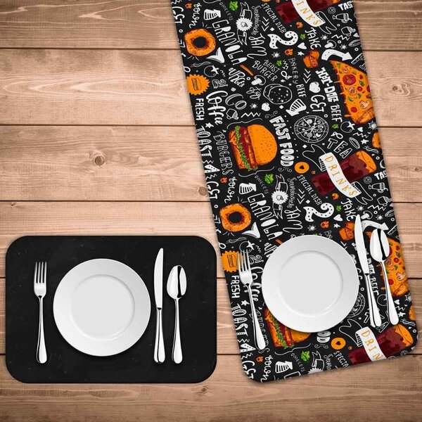 Jogo Americano Com Caminho De Mesa Wevans Fast Food