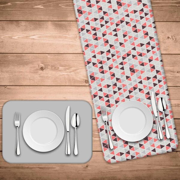 Jogo Americano Com Caminho De Mesa Wevans Mult Triangulos