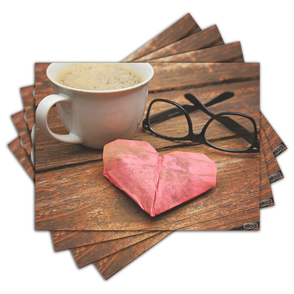 Jogo Americano - Coração Com 4 Peças - 893jo