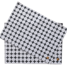 Jogo Americano Cruzeta Gourmet Branco E Preto Pano Urbano 50x