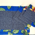 Jogo Americano de Chita Azul Com 4 Peças