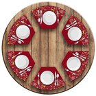 Jogo Americano De Natal Redondo Elementos Natalinos