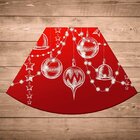 Jogo Americano De Natal Redondo Elementos Natalinos Vermelho