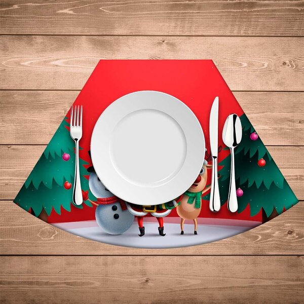 Jogo Americano De Natal Redondo Feliz Natal