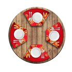 Jogo Americano De Natal Redondo Flor Abstrata Natalina