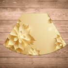 Jogo Americano De Natal Redondo Flor Geométrica Natalina