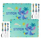 Jogo Americano E Talheres Infantil Stitch Disney Aço Inox 8 P