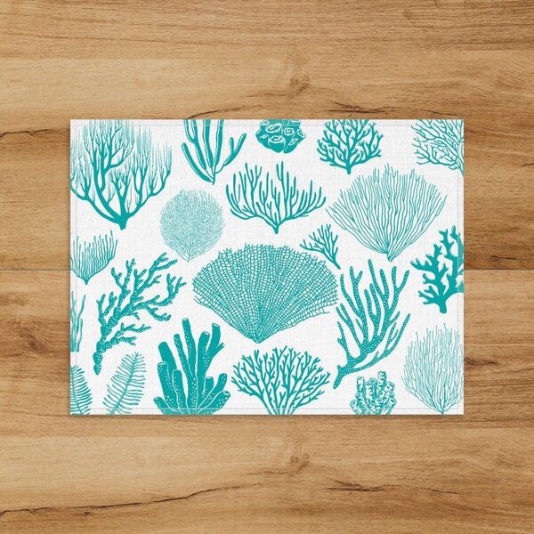 Jogo Americano Em Linho Algas - 30x40 Cm 2 Peças