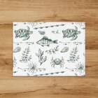 Jogo Americano Em Linho Animais Marinho - 30x40 Cm 2 Peças