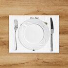 Jogo Americano Em Linho Arvore E Flores Rosa - 30x40 Cm 2 Peç