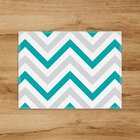 Jogo Americano Em Linho Chevron Tiffany E Cinza - 30x40 Cm 2