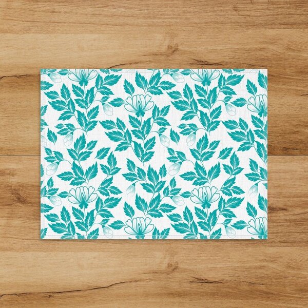 Jogo Americano Em Linho Folhas E Flores Tiffany - 30x40 Cm 2