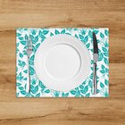 Jogo Americano Em Linho Folhas E Flores Tiffany - 30x40 Cm 2