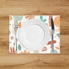 Jogo Americano Em Linho Natureza Colorida - 30x40 Cm 2 Peças