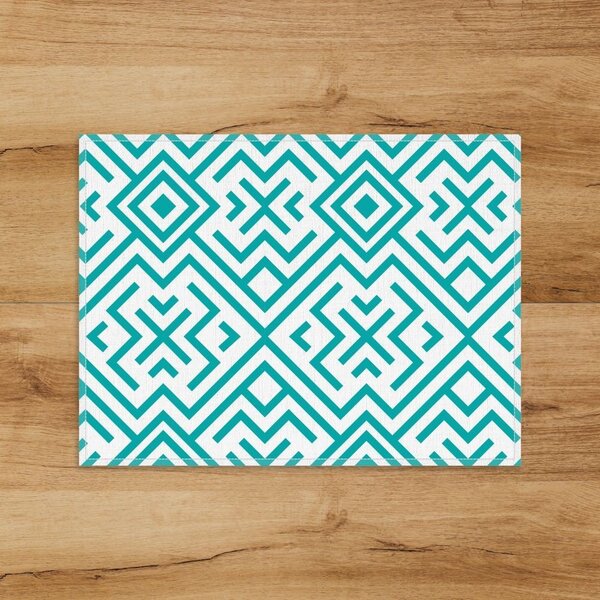 Jogo Americano Em Linho Rombo Pattern - 30x40 Cm 2 Peças