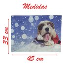 Jogo Americano Estampa Natal Cachorrinho Natalino 4 Peças