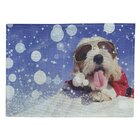 Jogo Americano Estampa Natal Cachorrinho Natalino 4 Peças