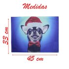 Jogo Americano Estampa Natal Cachorro Natalino 4 Peças