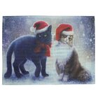 Jogo Americano Estampa Natal Gatinho Natalino 2 Peças