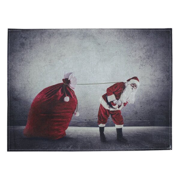 Jogo Americano Estampa Natalina Papai Noel 4 Peças