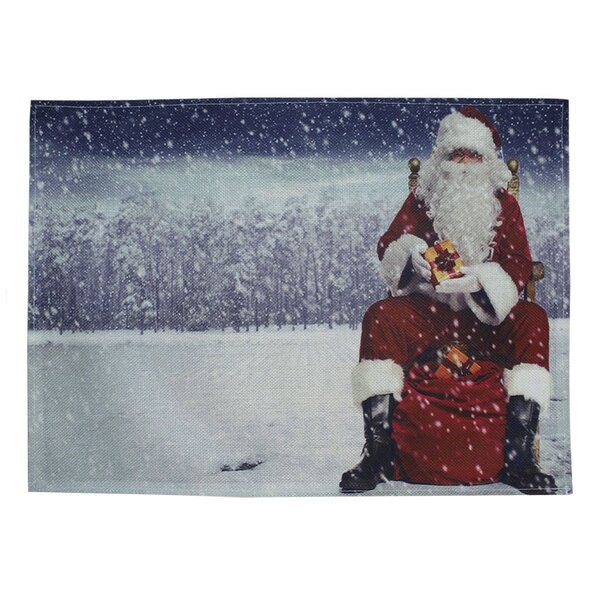 Jogo Americano Estampa Natalina Papai Noel 4 Peças