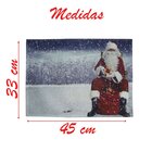 Jogo Americano Estampa Natalina Papai Noel 4 Peças