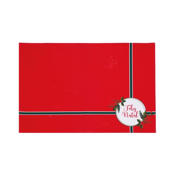Jogo Americano Feliz Natal Vrm/vrd 1x48x33cm 1921396