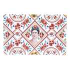 Jogo Americano Frida Kahlo Red Face And Flowers