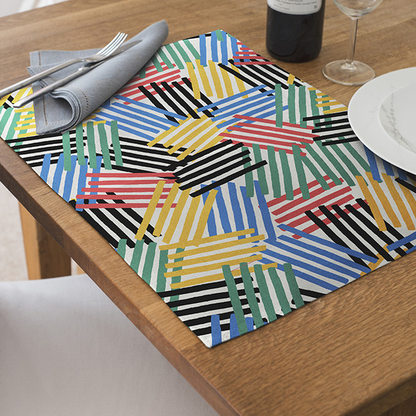 Jogo Americano Impermeável 6 Pcs Para Buffet Riscos