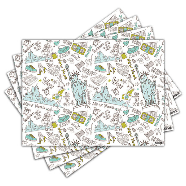 Jogo Americano - New York Com 4 Peças - 661jo