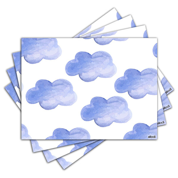 Jogo Americano - Nuvens Com 4 Peças - 1125jo