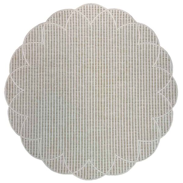 Jogo Americano Palha Natural 40cm C/ Bordado Cru