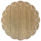 Jogo Americano Palha Natural 40cm C/ Bordado Cru Mod.2