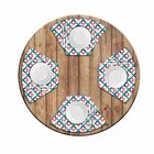 Jogo Americano Para Mesa Redonda Wevans Abstrato Colorido