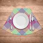 Jogo Americano Para Mesa Redonda Wevans Colorfull Geométric