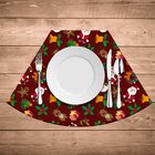 Jogo Americano Para Mesa Redonda Wevans Elementos Natalinos